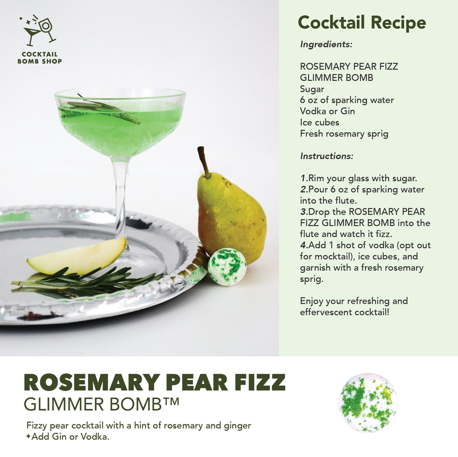 ROSEMARY PEAR FIZZ - COCKTAIL BOMB